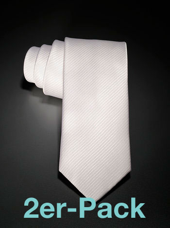 Krawatte SEIDE RIPS 2er-Pack